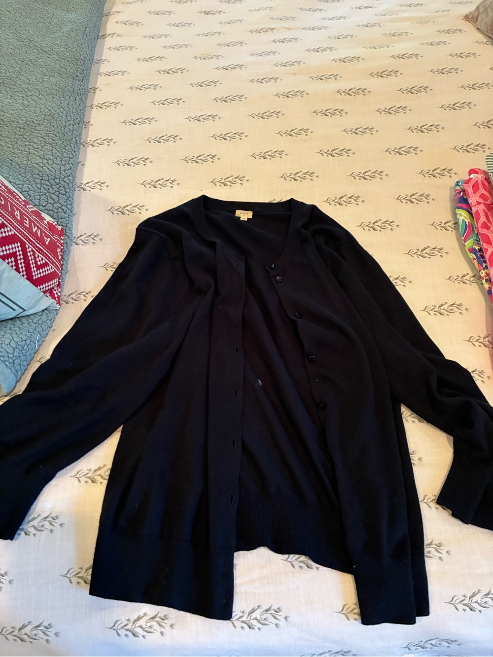 J. Crew Black Women's Button Cardigan Sweater